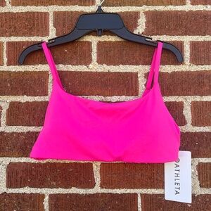 Athleta Hot Pink Scoop Bikini Top size Small New with Tags